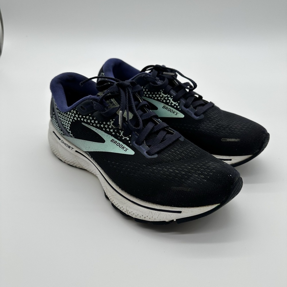 Brooks Ghost 14 Size 8 Neutral Running Shoes Navy/Teal